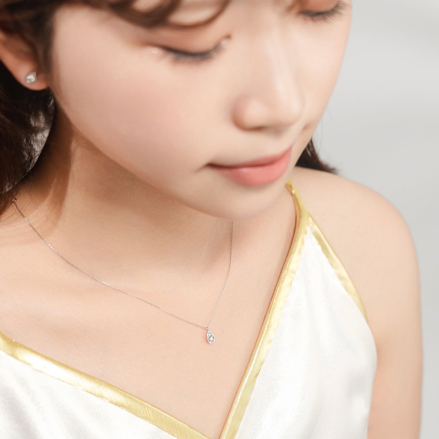 Pt900 ダイヤモンド0.10ct ネックレス|96-1258