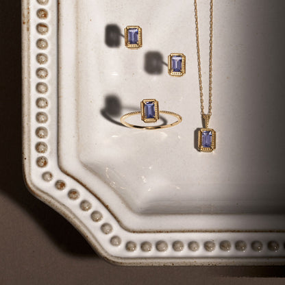 【2026 Autumn Collection】K10  アイオライト ピアス ｜96-3363