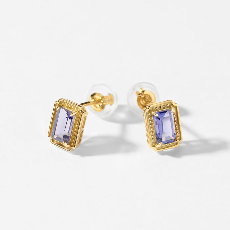 【2026 Autumn Collection】K10  アイオライト ピアス ｜96-3363