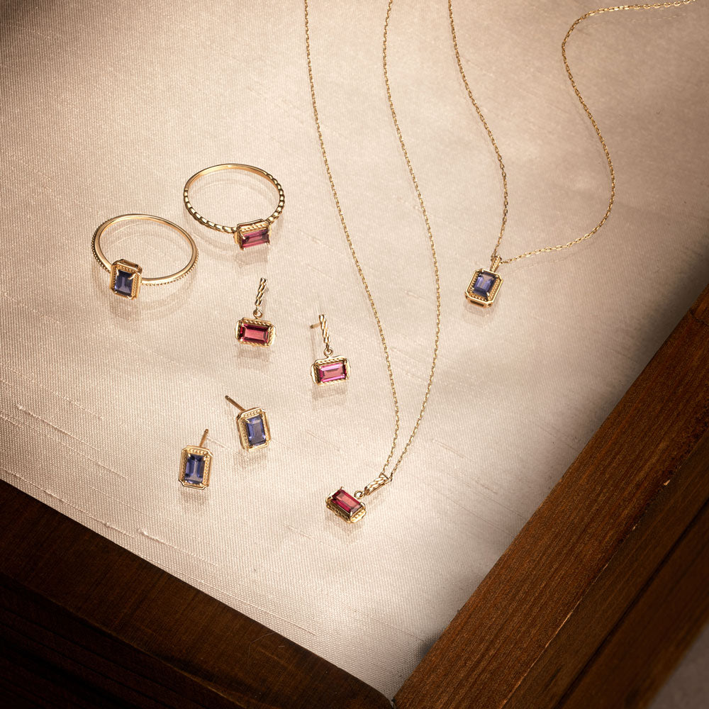 【2026 Autumn Collection】K10  ロードライトガーネット ピアス ｜96-3362
