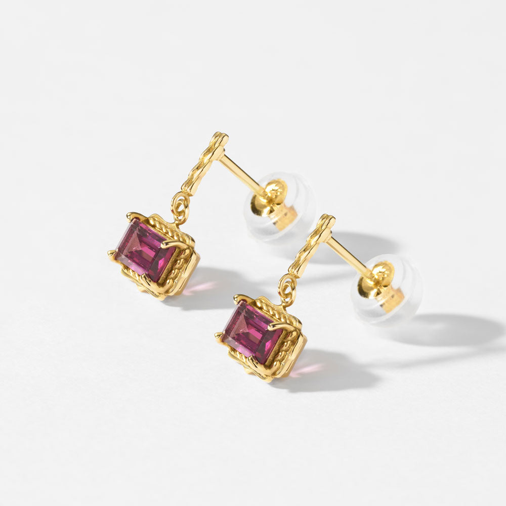 【2026 Autumn Collection】K10  ロードライトガーネット ピアス ｜96-3362