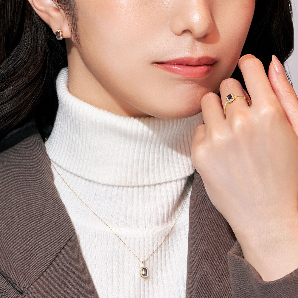 【2026 Autumn Collection】K10  アイオライト ピアス ｜96-3363