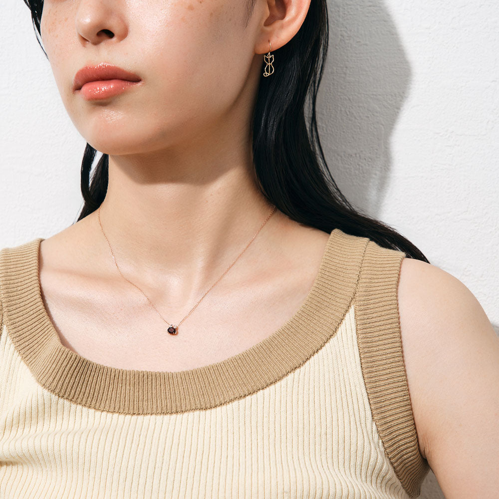 K10PG カニ ネックレス(レッド）｜63-3815