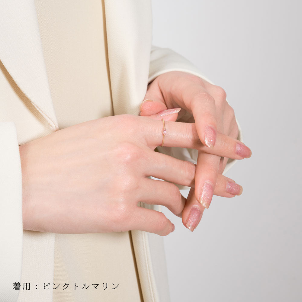 K10 誕生石 マーキスリング（10月：ピンクトルマリン）｜36-2140