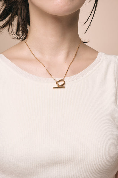 Circle bar Chain Necklace (紛失再購入)