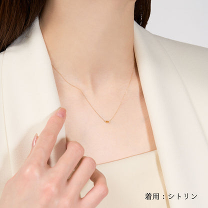 K10 誕生石 マーキスネックレス（11月：シトリン）｜63-8011