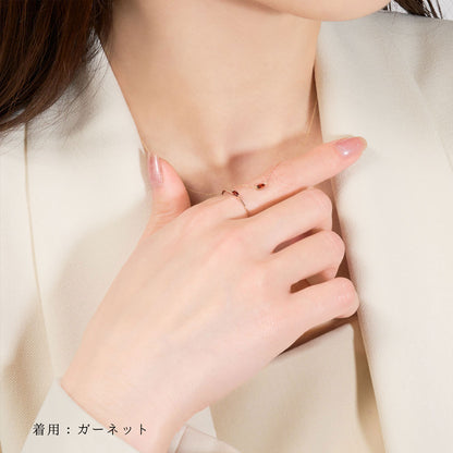 K10 誕生石 マーキスリング（1月：ガーネット）｜36-2131