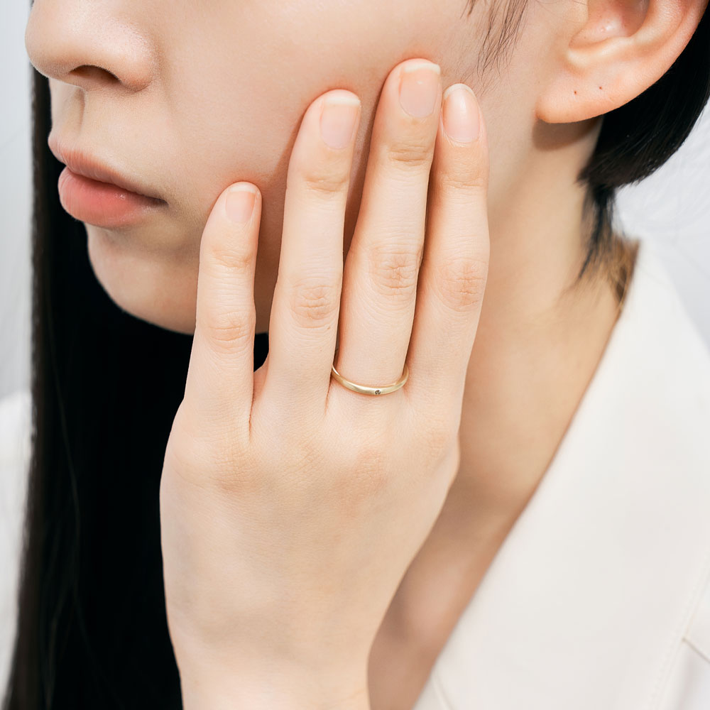 K10 誕生石 マットリング（3月：アクアマリン）｜36-2102