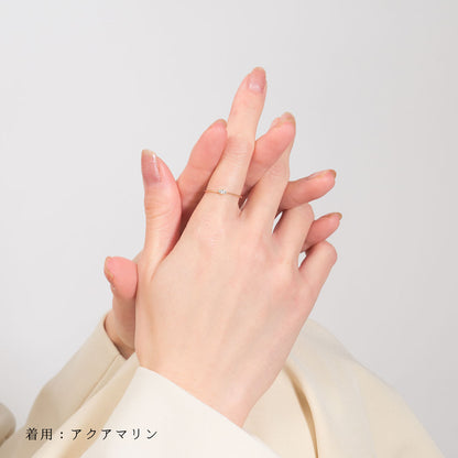 K10 誕生石 マーキスリング（3月：アクアマリン）｜36-2133