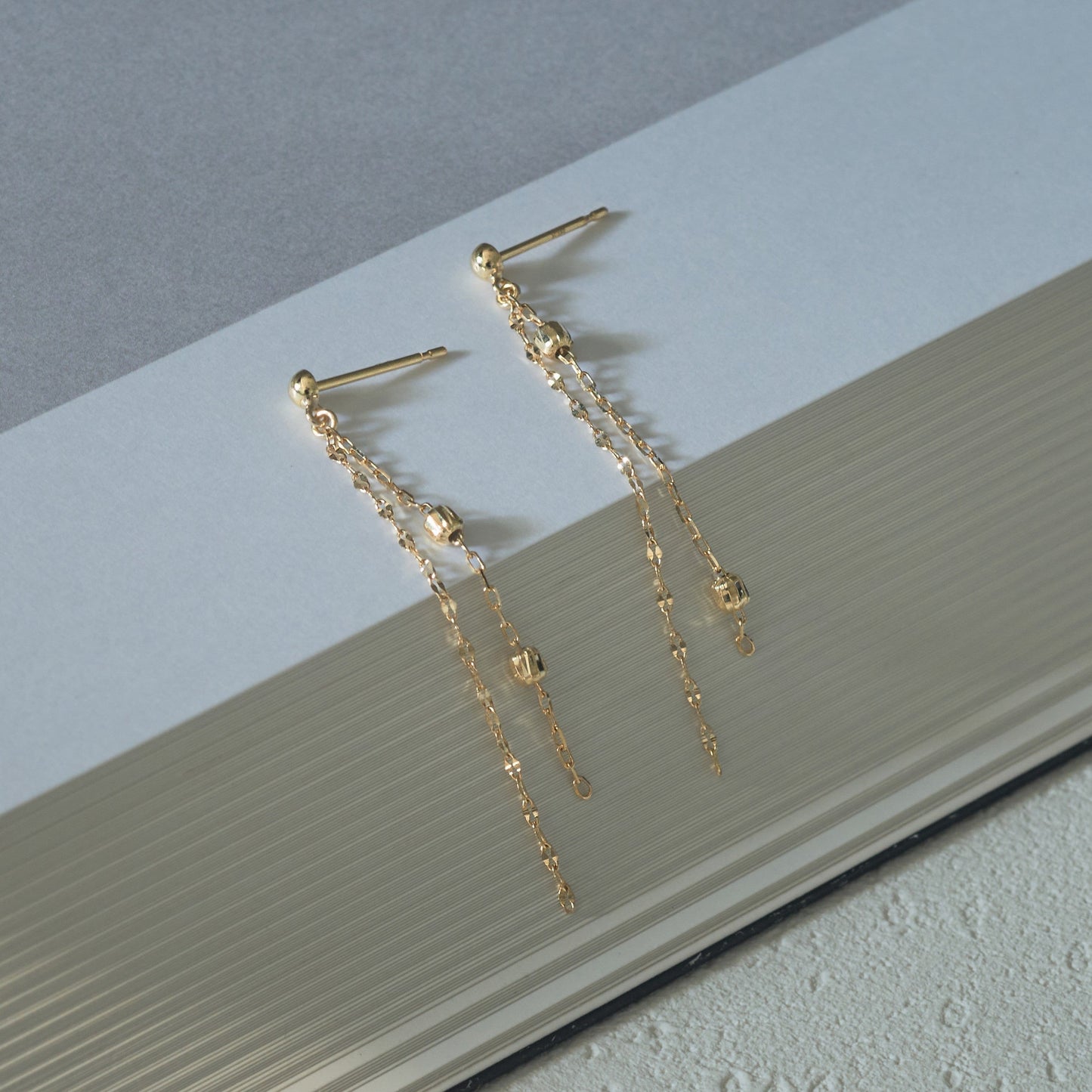 K18 チェーンピアス（01）｜43-0373