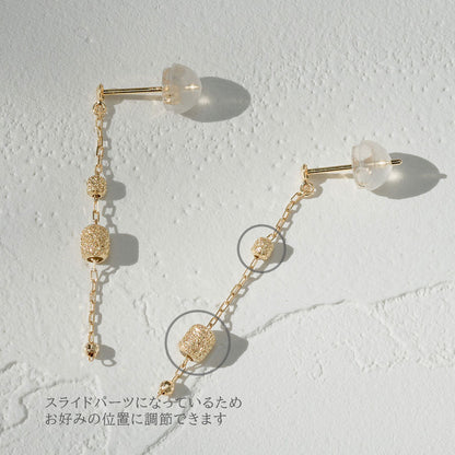 K18 チェーンピアス（03）｜43-0375