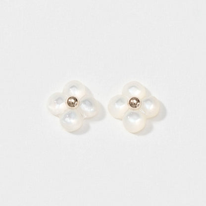 K10 フラワーシェル スタッドピアス（アジサイ）｜43-1227