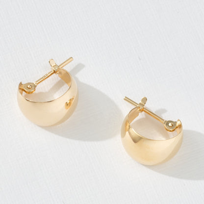 K18 月甲 フープピアス（10×7） ❘ 43-1362