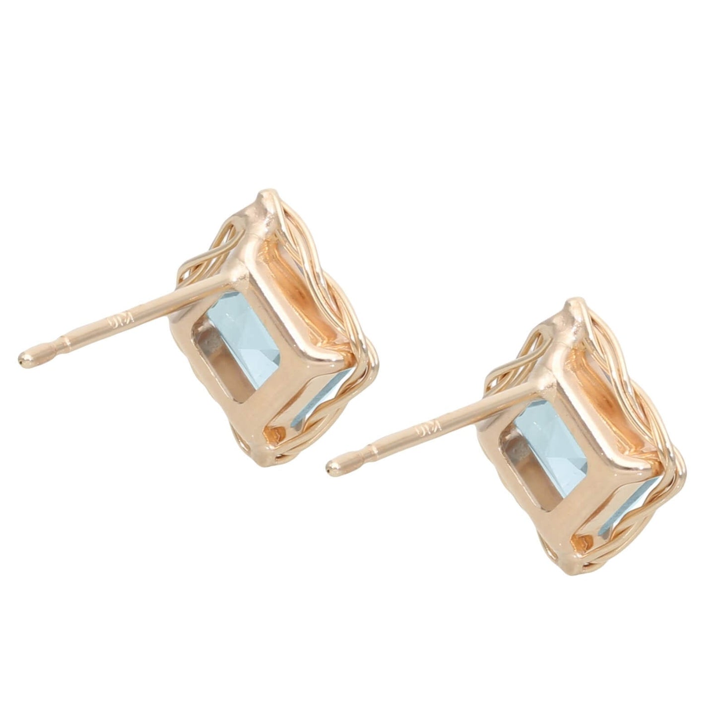 K10 シンセチックアクアスピネル スタッドピアス | 43-1390