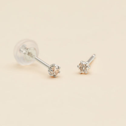 PT900 一粒ダイヤモンド スタッドピアス | 43-2503