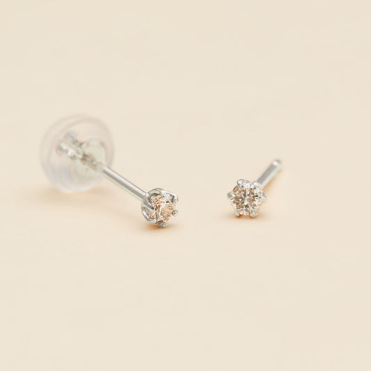 PT900 一粒ダイヤモンド スタッドピアス | 43-2503