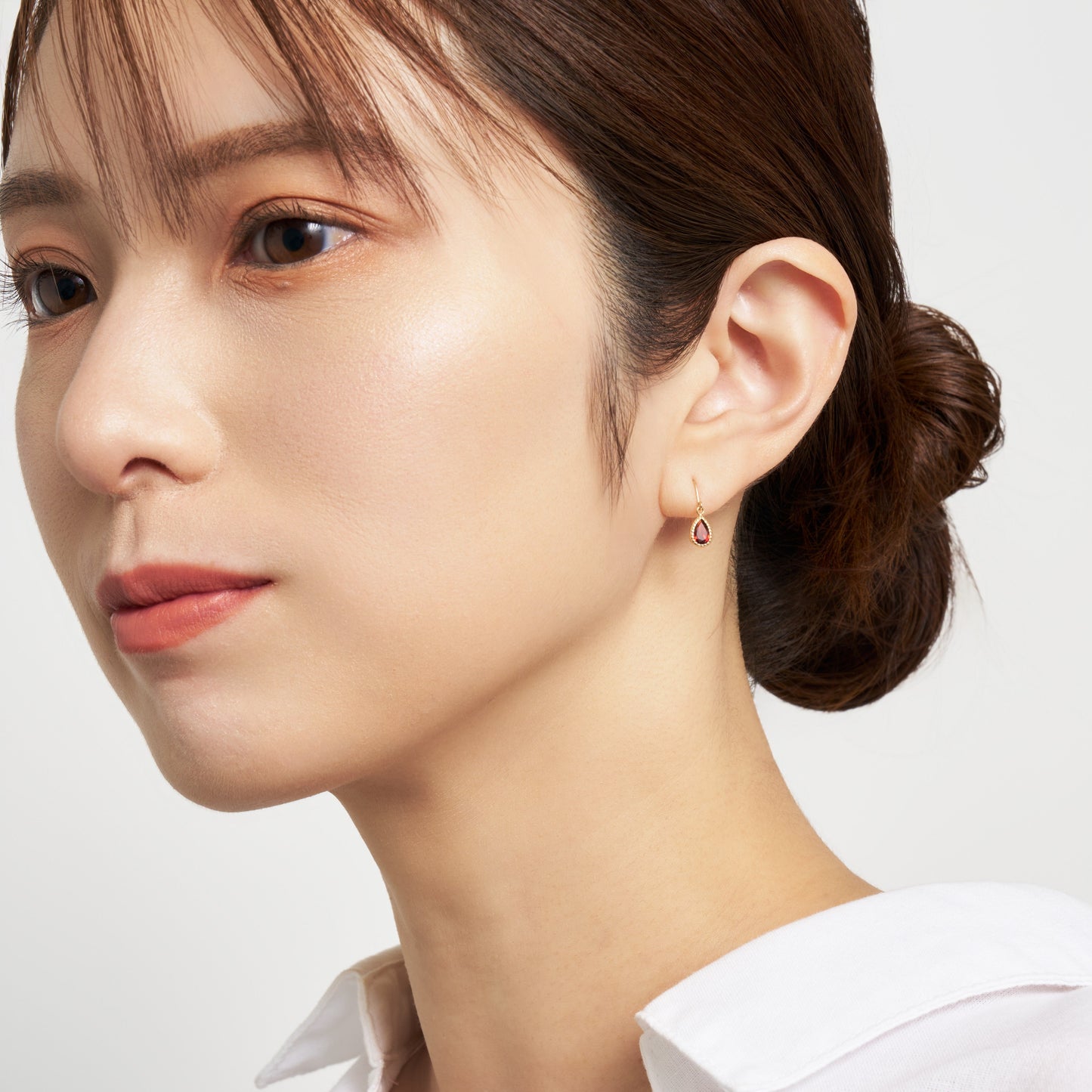 K10 ガーネット フックピアス | 43-6608