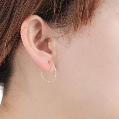 K10 編み込み フープピアス（02） | 43-7850