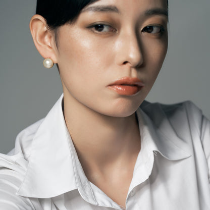 【限定】K10 マベパール ピアス （マット / L線幅 2mm） | 43-8425