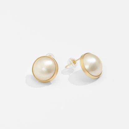 【限定】K10 マベパール ピアス （マット / L線幅 2mm） | 43-8425
