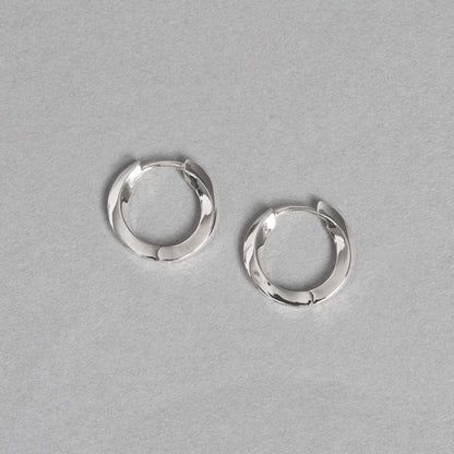 SV925 地金 デザイン フープピアス（04-W/Y）| 44-1523-1524