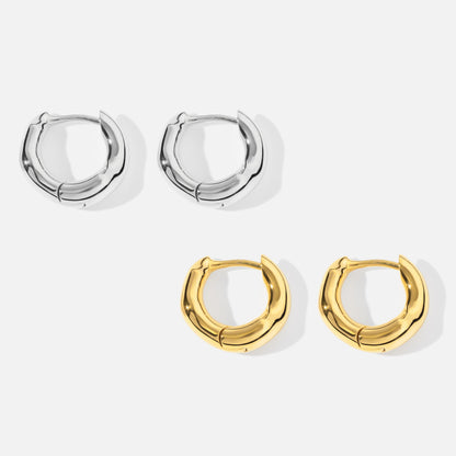 SV925 地金 デザイン フープピアス（05-W/Y）| 44-1526-1527
