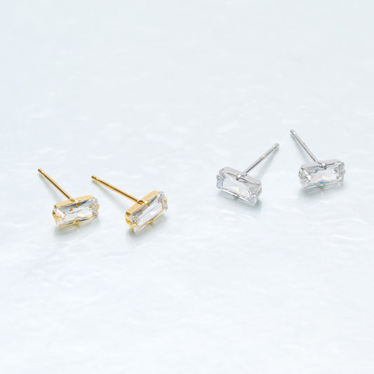 K10YG/WG キュービックジルコニア スタッドピアス | 45-4251-4252