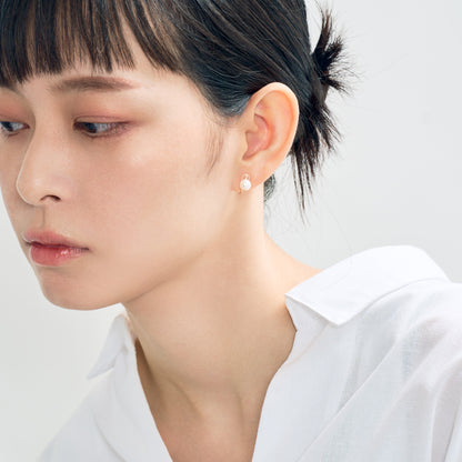 K10 パール フープ イヤリング（ストレート）｜55-0190