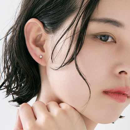 K10 誕生石 イヤリング（6月：ムーンストーン）| 55-7086