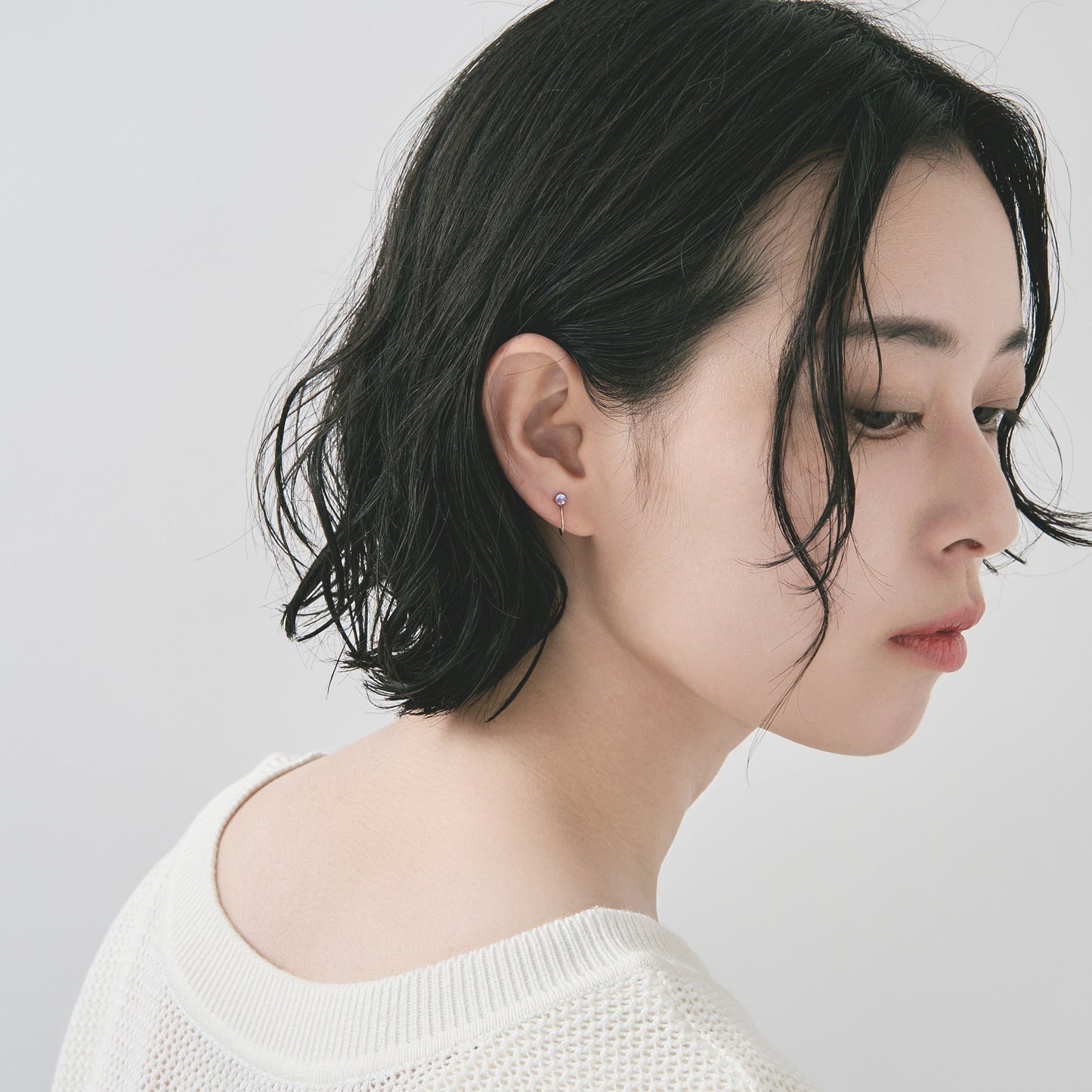 K10 誕生石 イヤリング（12月：タンザナイト）| 55-7092