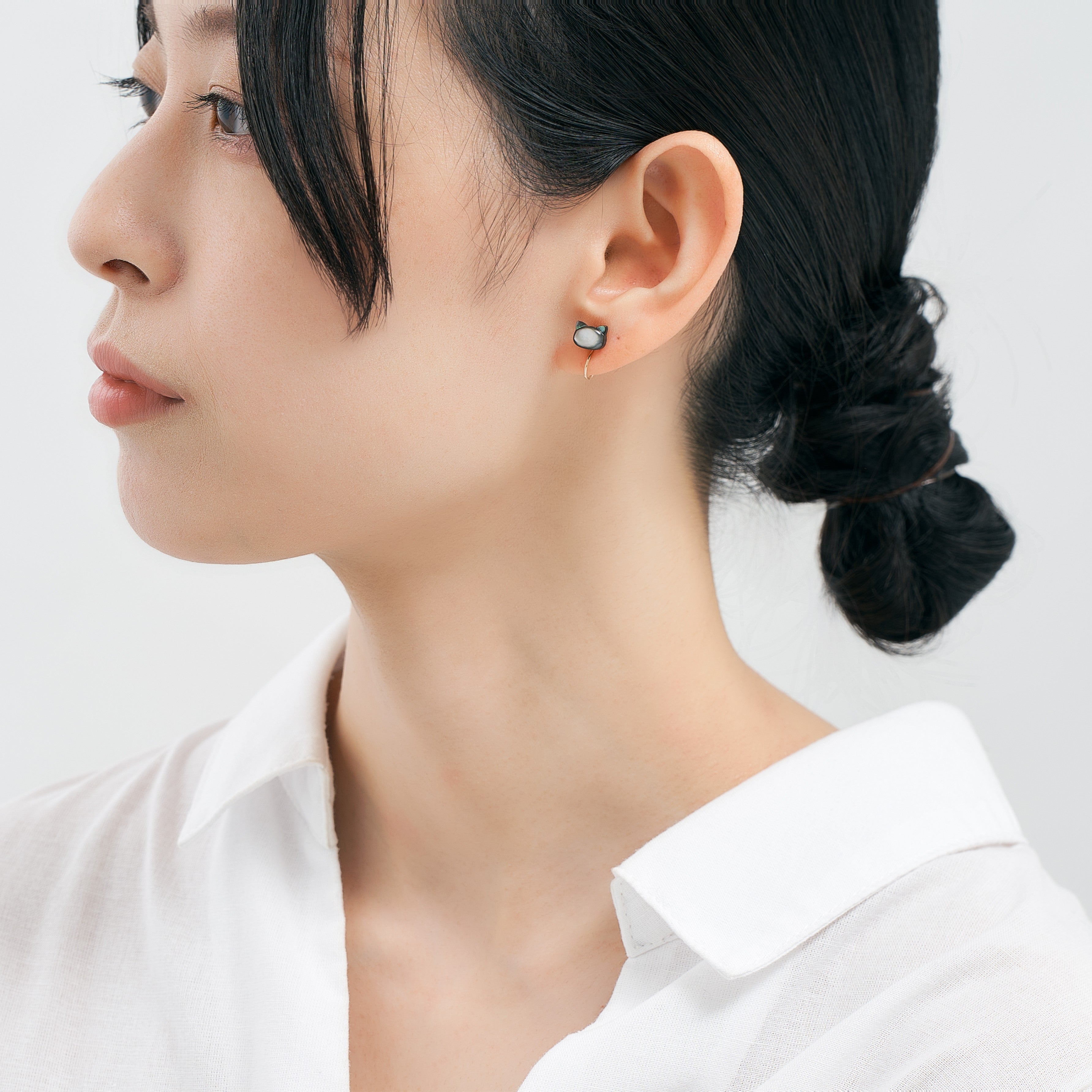 K10 クロネコ イヤリング ❘ 55-7580