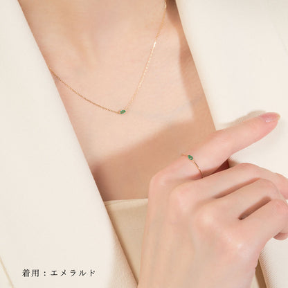 K10 誕生石 マーキスリング（5月：エメラルド）｜36-2135