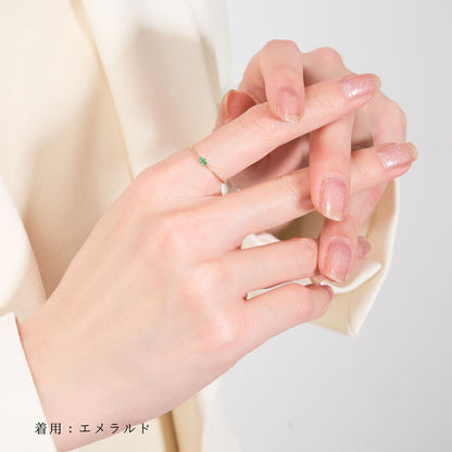 K10 誕生石 マーキスリング（5月：エメラルド）｜36-2135