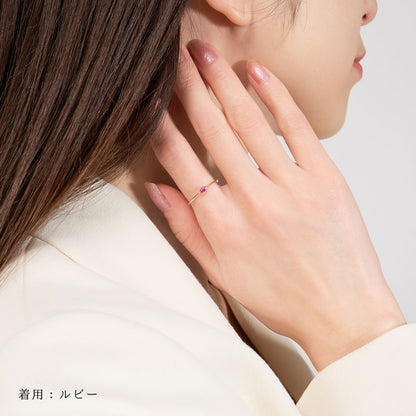 K10 誕生石 マーキスリング（7月：ルビー）｜36-2137