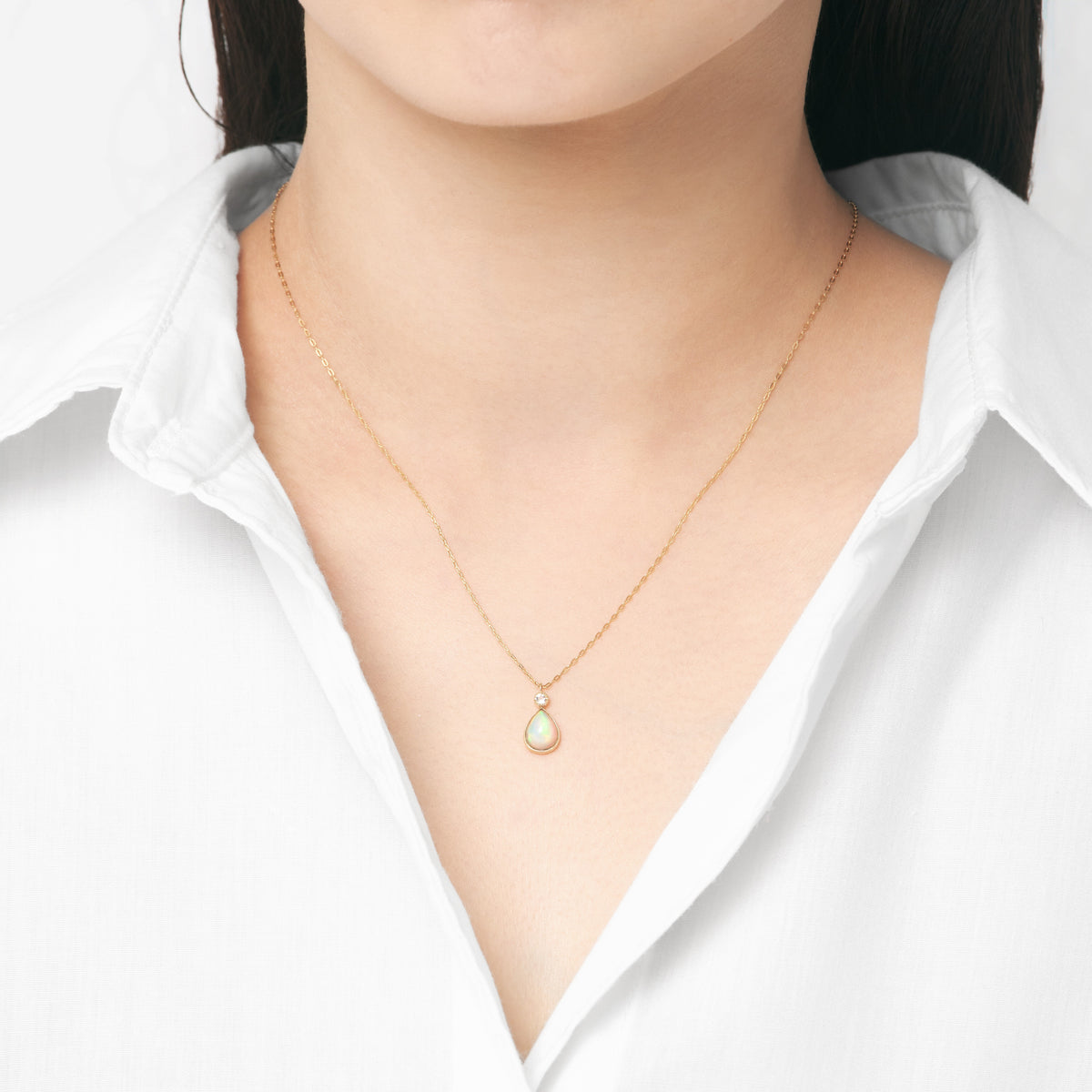 【まつざわ くみ】《WISH》Opal Necklace | 96-6876-6877