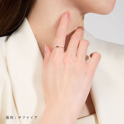 K10 誕生石 マーキスリング（9月：サファイア）｜36-2139