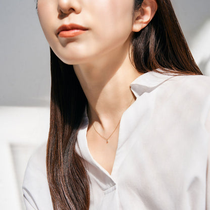 K10 誕生石 ドロップネックレス（4月：ダイヤモンド）｜63-7804