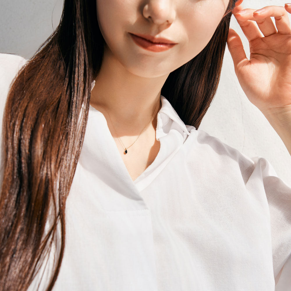 K10 誕生石 ドロップネックレス（9月：サファイア）｜63-7809