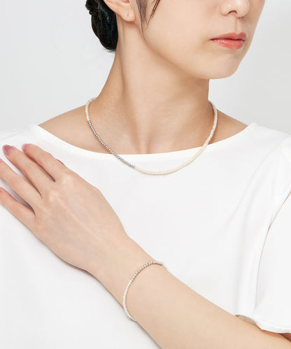 受注生産 【andiima】パールシルバーブレスレット
