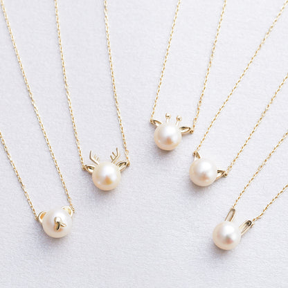K10 淡水パール ネコ ネックレス（ネコ）  | 66-7620