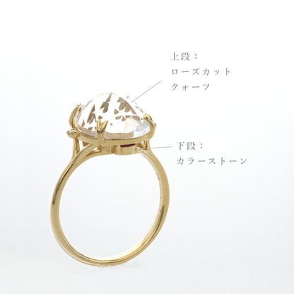 【受注生産】K18 カラーストーン リング｜ 96-2132