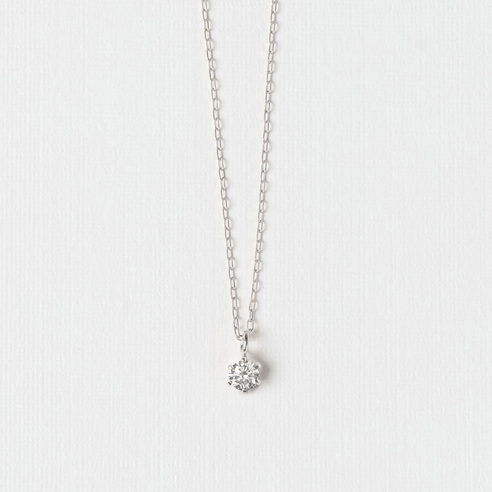 K18WG ダイヤモンド 0.10ct ネックレス ｜66-7645