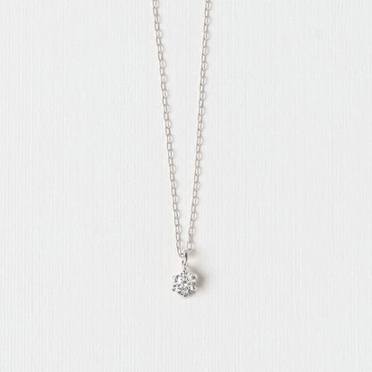K18WG ダイヤモンド 0.10ct ネックレス ｜66-7645