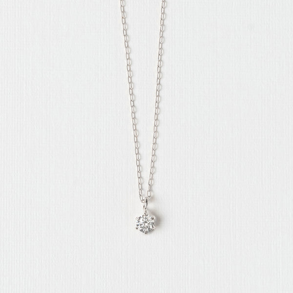 K18WG ダイヤモンド 0.10ct ネックレス ｜66-7645