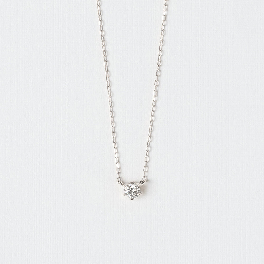 K18WG ダイヤモンド 0.10ct ネックレス ｜66-8979