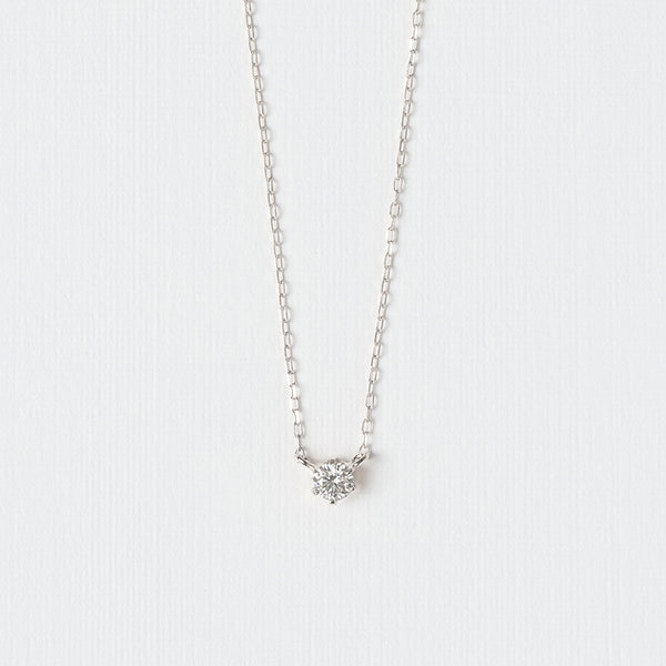 K18WG ダイヤモンド 0.10ct ネックレス ｜66-8979